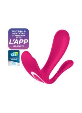 3 en 1 Vibromasseurs et stimulateur clitoridien rose connecté Top Secret + Satisfyer - CC597755